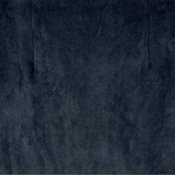 SMALL SEEK THE LABEL BLACK FAUX SUEDE MINI SKIRT STRETCH GOTH FALL CORSET FRONT - Picture 4 of 7